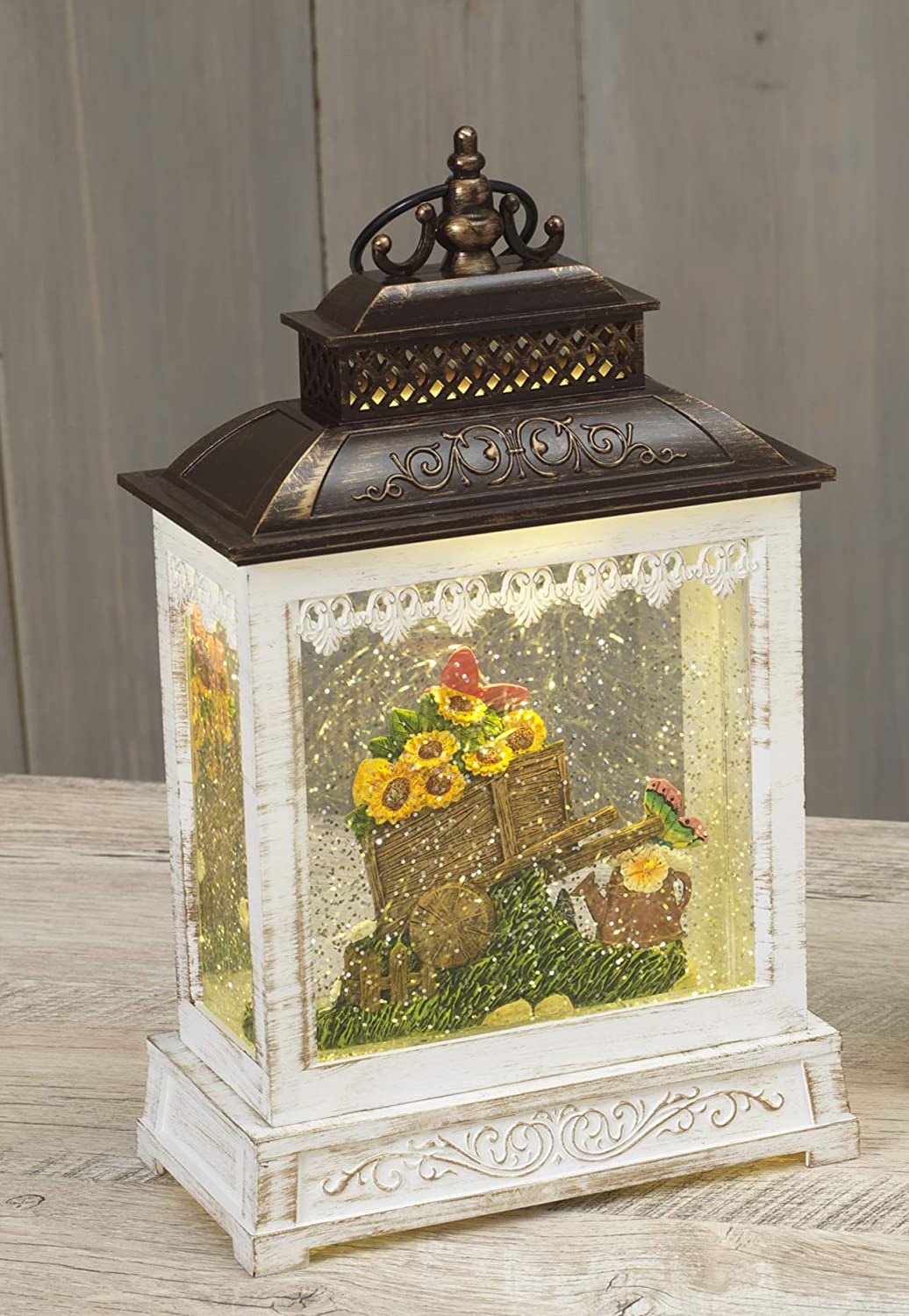 特別送料無料 スノーグローブ 雪 置物 インテリア 海外モデル 送料無料 A Lan Garden Friends Lighted Water Lantern With Timer Battery Operated 10 8 Inches High Pink Green Yellow スノーグローブ 雪 置物 インテリア 海外モデル おしゃれ人気