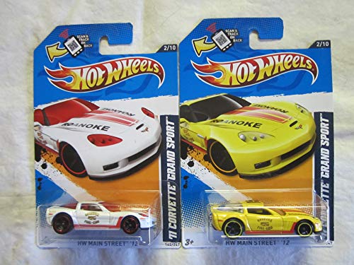 ポイント10倍 ホットウィール マテル ミニカー ホットウイール Hot Wheels 11 Corvette Grand Sport Yellow White Die Cast 1 64 Scale 2 Car Bundle ホットウィール マテル ミニカー ホットウイール 日本産 Upload Easypromomusic Net