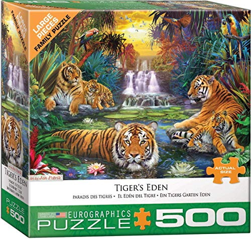 ジグソーパズル 海外製 アメリカ EuroGraphics 8500-5457 Tiger's Eden by Jan Patrik 500Piece Puzzleジグソーパズル 海外製 アメリカ｜angelica
