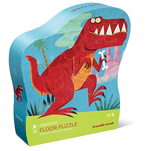 ジグソーパズル 海外製 アメリカ Crocodile Creek 36-Piece Jigsaw Floor Puzzle - Fun Floor Puzzles for Kids Ages 3-5 - Heavy-Duty Shaped Box for Storage - Dinosaur - 24" W x 18" H Finishedジグソーパズル 海外製 アメリカ｜angelica