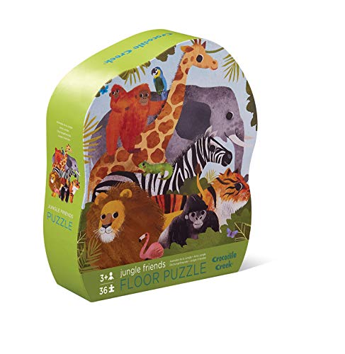 ジグソーパズル 海外製 アメリカ Crocodile Creek 36-Piece Jigsaw Floor Puzzle - Fun Floor Puzzles for Kids Ages 3-5 - Heavy-Duty Shaped Box for Storage - Jungle Friends - 24" W x 18" H Finishedジグソーパズル 海外製 アメリカ｜angelica 13,884円