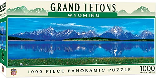 ジグソーパズル 海外製 アメリカ MasterPieces - 1000 Piece Jigsaw Puzzle, Grand Tetons Panoramic, Fun for Adults, Family, Kids 13"x39ジグソーパズル 海外製 アメリカ|angelica