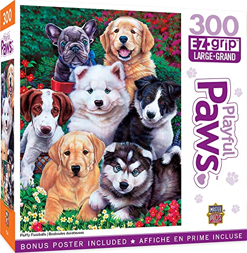 ジグソーパズル 海外製 アメリカ MasterPieces 300 Piece EZ Grip Jigsaw Puzzle - Fluffy Fuzzballs - 18"x24"ジグソーパズル 海外製 アメリカ｜angelica