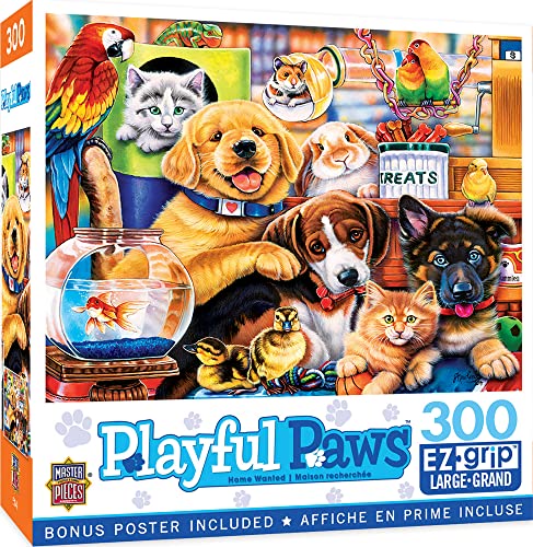ジグソーパズル 海外製 アメリカ MasterPieces 300 Piece EZ Grip Jigsaw Puzzle - Home Wanted - 18"x24"ジグソーパズル 海外製 アメリカ|angelica