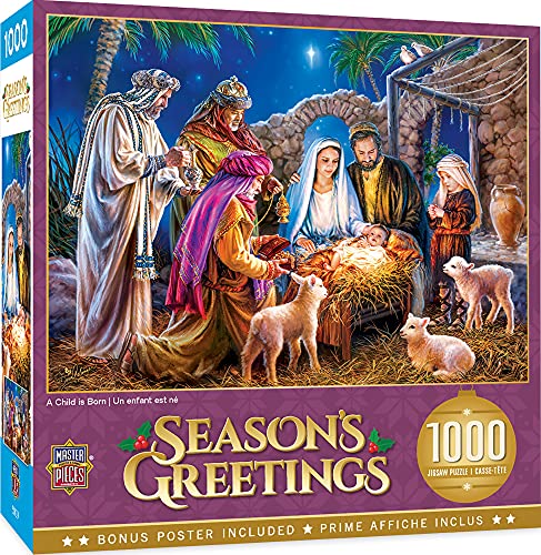 ジグソーパズル 海外製 アメリカ MasterPieces 1000 Piece Christmas Jigsaw Puzzle - A Child Is Born - 19.25"x26.75"ジグソーパズル 海外製 アメリカ|angelica