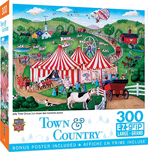 ジグソーパズル 海外製 アメリカ MasterPieces 300 Piece EZ Grip Jigsaw Puzzle - Jolly Time Circus - 18"x24"ジグソーパズル 海外製 アメリカ|angelica