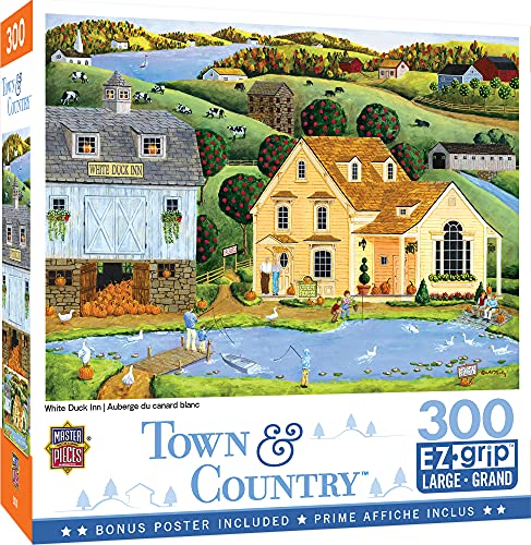 ジグソーパズル 海外製 アメリカ MasterPieces 300 Piece EZ Grip Jigsaw Puzzle - The White Duck Inn - 18"x24"ジグソーパズル 海外製 アメリカ｜angelica