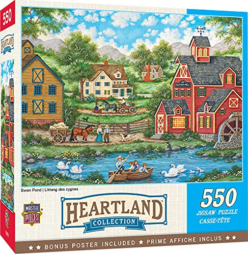 ジグソーパズル 海外製 アメリカ Masterpieces 550 Piece Jigsaw Puzzle For Adults, Family, Or Kids - Swan Pond - 18"x24"ジグソーパズル 海外製 アメリカ|angelica