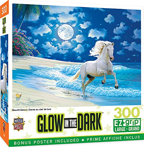 ジグソーパズル 海外製 アメリカ MasterPieces - 300 Piece Jigsaw Puzzle with Large EZ Grip Shapes, Glows in the Dark, Moonlit Dance, Activity Fun for Adults, Seniors, Family, Kids, 18" x 24"ジグソーパズル 海外製 アメリカ｜angelica 11,130円