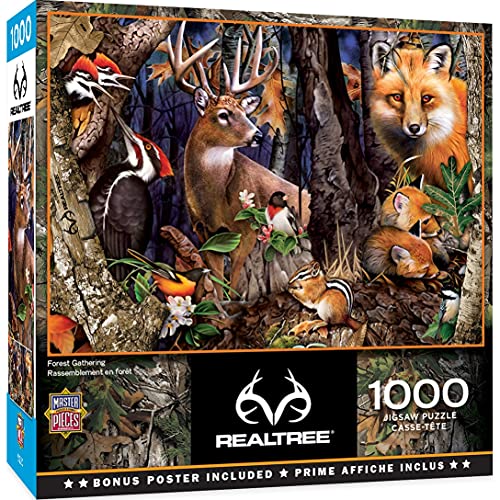 ジグソーパズル 海外製 アメリカ MasterPieces 1000 Piece Jigsaw Puzzle for Adults, Family, Or Youth - Forest Gathering - 19.25"x26.75"ジグソーパズル 海外製 アメリカ｜angelica