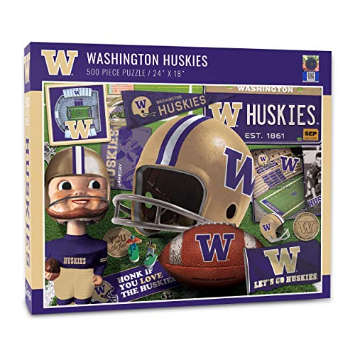 ジグソーパズル 海外製 アメリカ YouTheFan NCAA Washington Huskies Retro Series Puzzle - 500 Pieces, Largeジグソーパズル 海外製 アメリカ|angelica