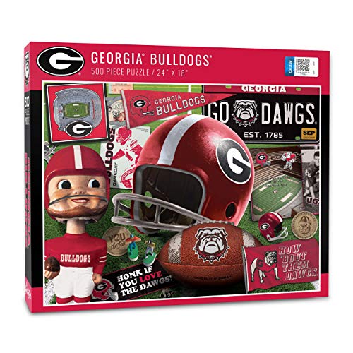 評判 ジグソーパズル 海外製 アメリカ Youthefan Ncaa Georgia Bulldogs Retro Series Puzzle 500 Pieces Team Colors Largeジグソーパズル Fucoa Cl