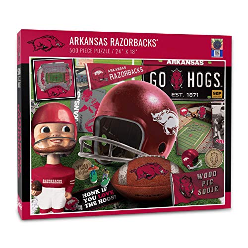 ジグソーパズル 海外製 アメリカ YouTheFan NCAA Arkansas Razorbacks Retro Series Puzzle - 500 Pieces, Team Colors, Largeジグソーパズル 海外製 アメリカ|angelica