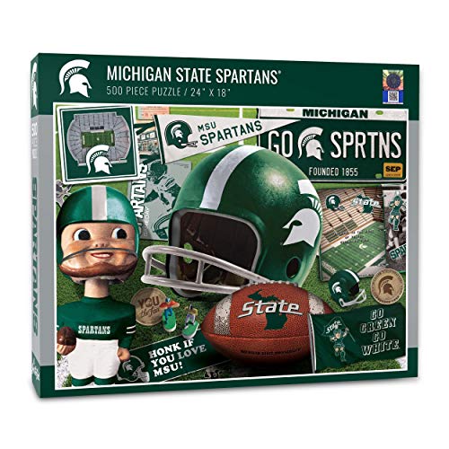 ジグソーパズル 海外製 アメリカ YouTheFan NCAA Michigan St Spartans Retro Series Puzzle - 500 Pieces, Largeジグソーパズル 海外製 アメリカ|angelica