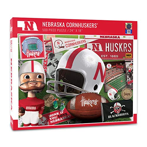 ジグソーパズル 海外製 アメリカ YouTheFan NCAA Nebraska Cornhuskers Retro Series Puzzle - 500 Pieces, Team Colors, Largeジグソーパズル 海外製 アメリカ|angelica