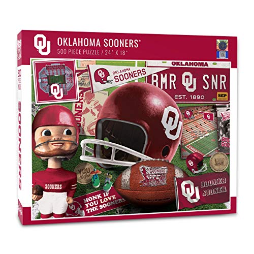 ジグソーパズル 海外製 アメリカ YouTheFan NCAA Oklahoma Sooners Retro Series Puzzle - 500 Pieces, Team Colors, Largeジグソーパズル 海外製 アメリカ｜angelica