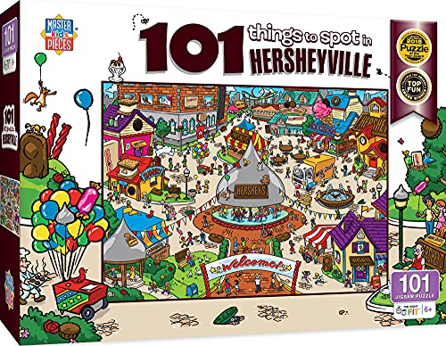 ジグソーパズル 海外製 アメリカ Masterpieces 100 Piece Family Jigsaw Puzzle for Kids - 101 Things to Spot in Hersheyville - 14"x19"ジグソーパズル 海外製 アメリカ｜angelica