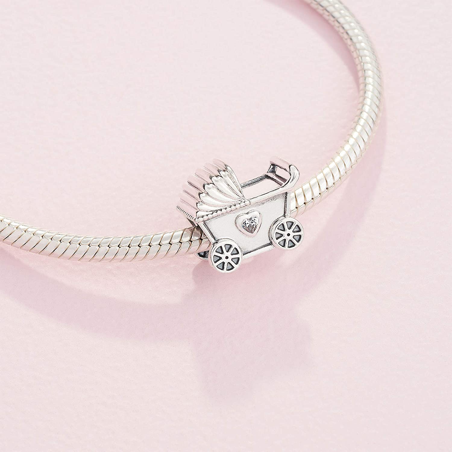 新版 パンドラ ブレスレット アクセサリー ブランド かわいい 送料無料 Pandora Jewelry Babys Pram Cubic Zirconia Charm In Sterling Silverパンドラ ブレスレット アクセサリー ブランド かわいい 50 Off Careers Amnm Com