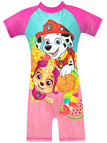 パウパトロール 子供服 水着 スイムスーツ 3T 日本サイズ100相当 スカイ マーシャル 複数キャラクター ピンク キッズ ファッション 男の子 女の子 プール 水遊び