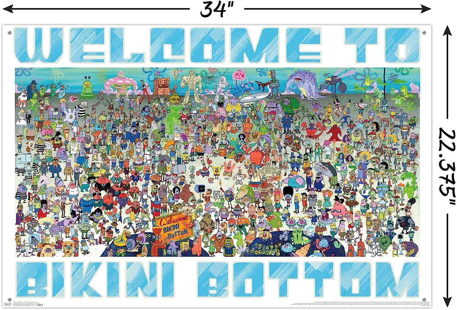 新品即決 スポンジボブ カートゥーンネットワーク Spongebob キャラクター アメリカ限定多数 Nickelodeon Spongebob Every Character Ever 19 Wall Poster With Push Pinsスポンジボブ カートゥーンネットワーク Spongebob キャラクター アメリカ