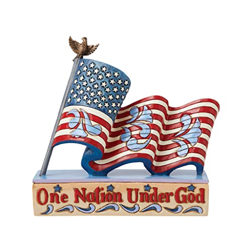 エネスコ Enesco 飾りつけ 室内装飾 外国でひな形 亜米利加 Enesco Jim Shore Heartwood Creek Patriotic One Nation Flag Figurine, 5.25 Inch, Multicolorエネスコ Enesco 飾りつけ 室内装飾 外国でひな形 亜米利加