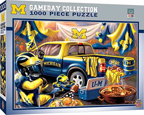 ジグソーパズル 海外製 アメリカ MasterPieces NCAA Gameday Puzzles Collection - NCAA Gameday Tailgate 1000 Piece Jigsaw Puzzle- Michigan Wolverines 19.25"x26.75"ジグソーパズル 海外製 アメリカ｜angelica