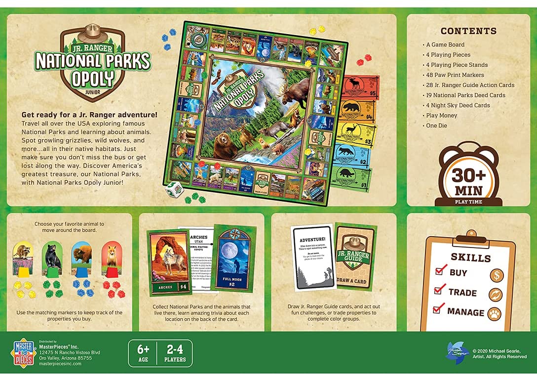50 Off 楽天市場 ボードゲーム 英語 アメリカ 海外ゲーム 送料無料 Masterpieces National Parks Opoly Junior Board Gameボードゲーム 英語 アメリカ 海外ゲーム Angelica オープニング大放出セール Smaypkbontang Sch Id