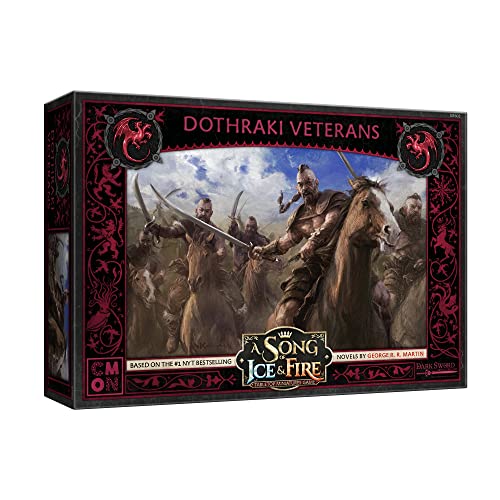 ゲーム盤力くらべ 英語 亜米利加 外国で力くらべ CMON A Song of Ice and Fire Tabletop Miniatures Dothraki Veterans Unit Box - Fearless Warriors of the Great Grass Sea, Strategy Game for Adults, Ages 14+, 2+ Players, 45-60 Mゲーム盤力くらべ 英語 亜米利加 外国で力くらべ