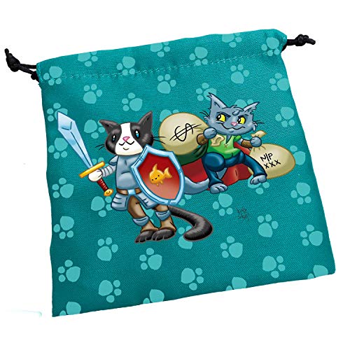 ゲーム盤力くらべ 英語 亜米利加 外国で力くらべ Steve Jackson Games Dungeon Survival Pack Kitten Adventurers | Large Drawstring Dice Bag 7.5” x 7.5” | Printed Fabric | Three Teal Six-Sided Dice | Three Journals | RPG Tゲーム盤力くらべ 英語 亜米利加 外国で力くらべ