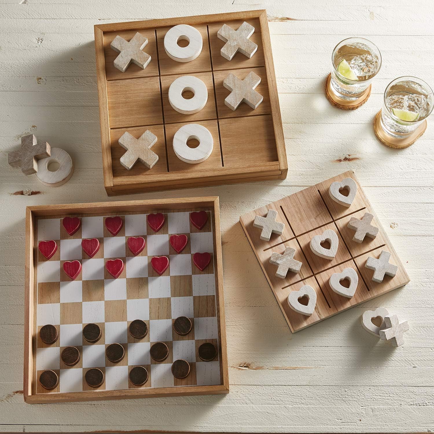 ボードゲーム 英語 アメリカ 海外ゲーム 送料無料 Creative Brands Heartfelt Collection Wooden Tabletop Game With Storage 13 X 13 Inch Tic Tac Toeボードゲーム 英語 アメリカ 海外ゲーム Painfreepainrelief Com
