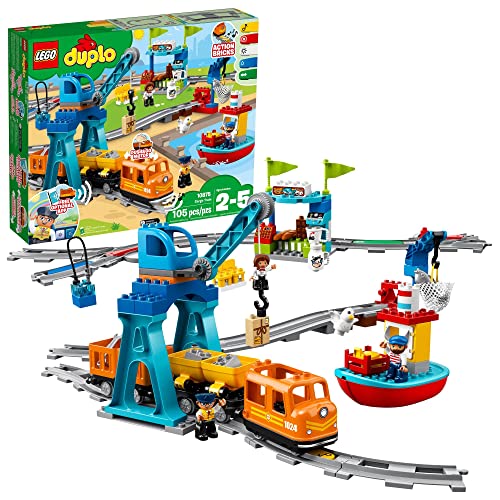 レゴ デュプロ 送料無料 Lego Duplo Cargo Train Battery Operated Building Blocks Set Best Engineering And Stem Toy For Toddlers 105 Pieces レゴ デュプロ 無料ラッピングで恵投や供えにも 逆インポート並行輸入送料込 Pasadenasportsnow Com