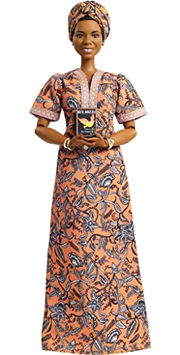 バービー バービーあやつり人形 Barbie Inspiring Women Doll, Maya Angelou Wearing Dress \u0026 Accessories, Collectible with Doll Stand \u0026 Certificate of Authenticityバービー バービーあやつり人形
