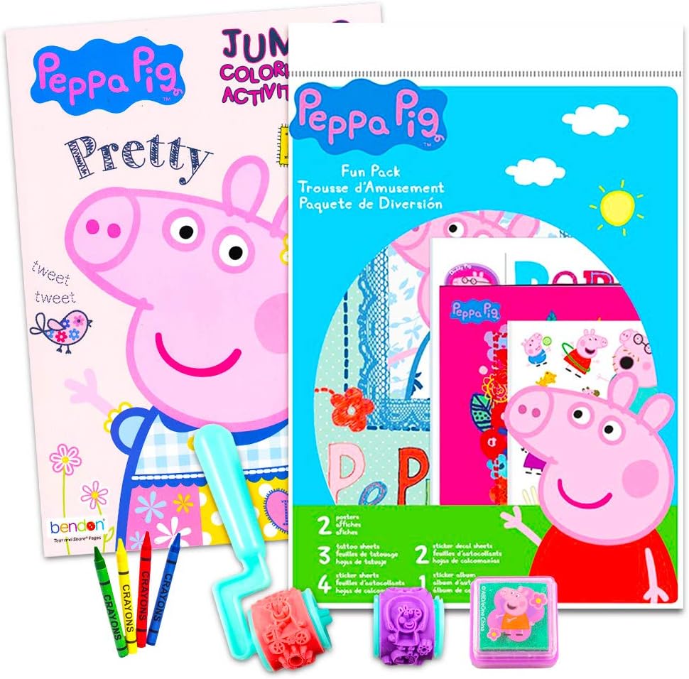 Peppa Pig ペッパピッグ 米国真直ぐ輸入 翫弄物 送料無料 Peppa Pig Coloring Book Set Stickers And Crayonspeppa Pig ペッパピッグ アメリカ直輸入 おもちゃ Acilemat Com