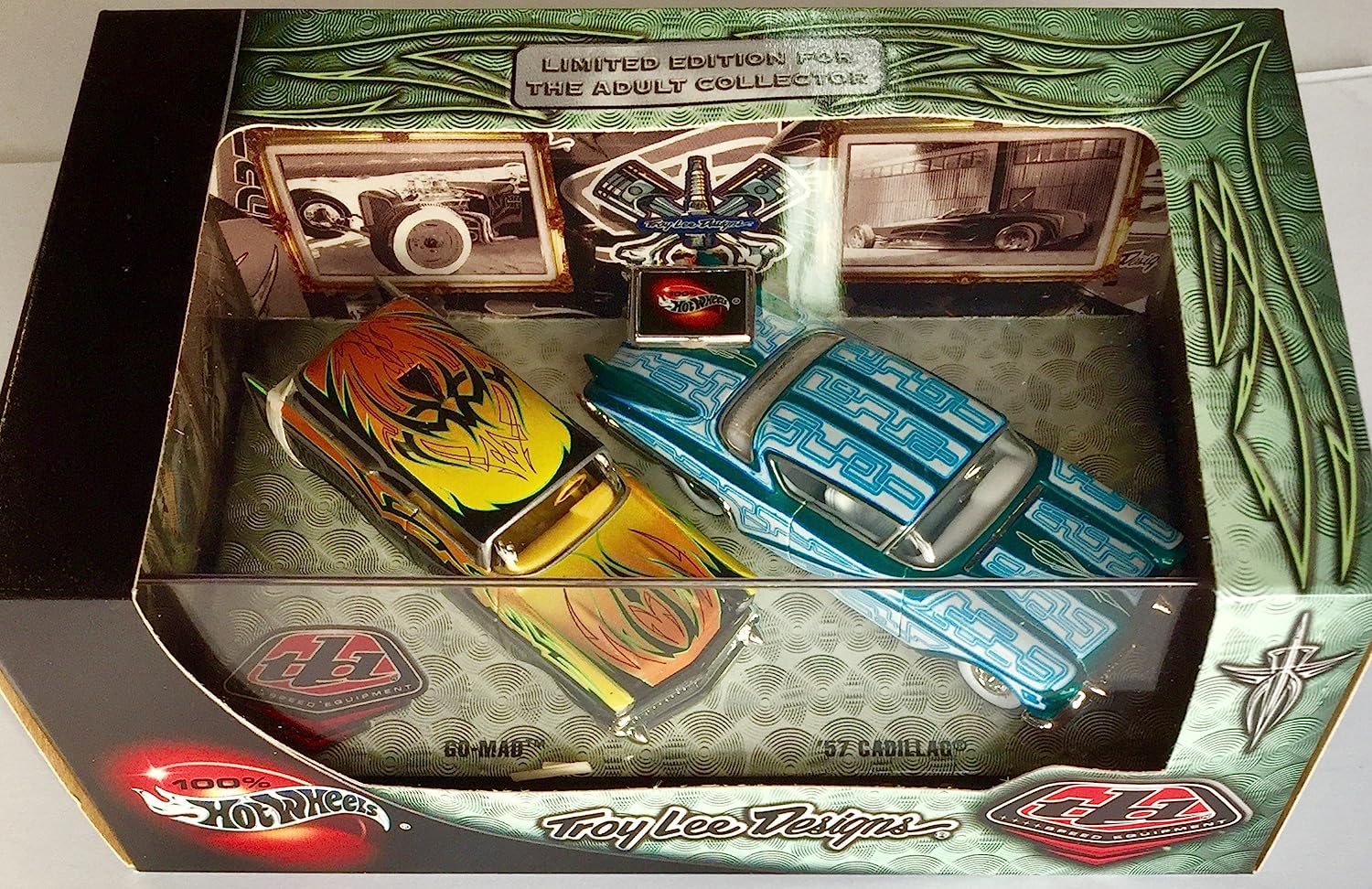 熱烈ウィール マテル ミニカー ホットウイール 貨物輸送無料 Hot Wheels Troy Lee Designs Go Mad 57 Cadillac 1 64 Scale Setホットウィール マテル ミニカー ホットウイール Cannes Encheres Com