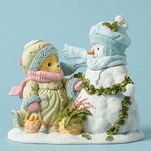 エネスコ Enesco 飾りつけ 室内装飾 外国でひな形 亜米利加 Enesco Cherished Teddies Collection Bear wSnowman/Holly Garlandエネスコ Enesco 飾りつけ 室内装飾 外国でひな形 亜米利加