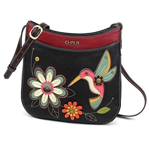 chala バッグ パッチ カバン かわいい CHALA Crescent Crossbody Women Shoulder Purse with Adjustable Strap - Hummingbird - blackchala バッグ パッチ カバン かわいい|angelica