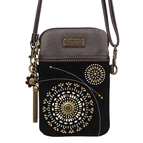 chala バッグ パッチ カバン かわいい CHALA Dazzled Cell Phone Crossbody Purse-Women PU Leather Multicolor Handbag with Adjustable Strap - Starburst - blackchala バッグ パッチ カバン かわいい