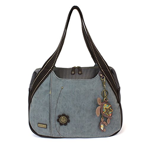 chala バッグ パッチ カバン かわいい CHALA Large Bowling Tote Bag with coin purse Indigo (Two Turtles - Indigo)chala バッグ パッチ カバン かわいい｜angelica
