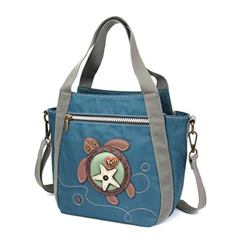 chala バッグ パッチ カバン かわいい CHALA Venture Mini Carryall - RFID Protected Nylon Bag with Adjustable Crossbody Strap - Turtle - turquoisechala バッグ パッチ カバン かわいい｜angelica