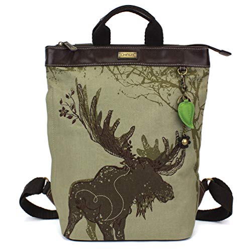 chala 御徒面子 継ぎ切れ 鞄 愛くるしい CHALA Safari Backpack Faux Leather / Canvas - Moose -Olivechala 御徒面子 継ぎ切れ 鞄 愛くるしい