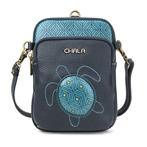 chala 御徒面子 継ぎ切れ 鞄 愛くるしい CHALA UNI Cellphone Xbody - Womens RFID Protected Faux Leather Crossbody Bag with Adjustable Strap - Turtle - turquoisechala 御徒面子 継ぎ切れ 鞄 愛くるしい
