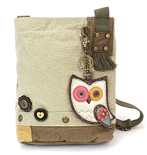 chala 御徒面子 継ぎ切れ 鞄 愛くるしい CHALA Handbag Patch Crossbody Canvas with Bird Key fob (Sand Owl)chala 御徒面子 継ぎ切れ 鞄 愛くるしい