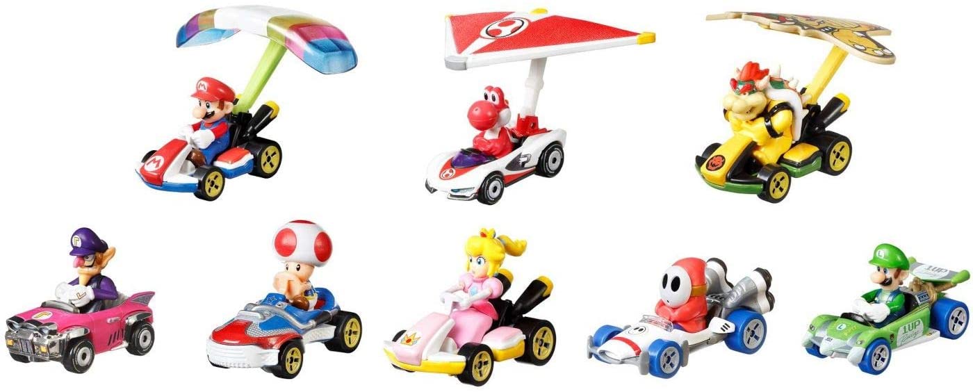 ホットウィール マテル ミニカー ホットウイール 送料無料 Hot Wheels Flyer Kart Mario Car Set Mariokart Character Parafoil Collectors 8 Pack Bundle Yoshi Glider Waluigi Princess Peach Luigi Toad ホットウィール マテル ミニカー ホットウイール