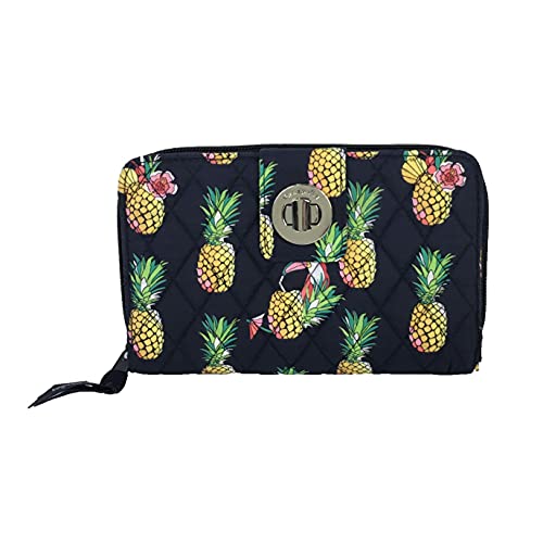ヴェラブラッドリー Vera Bradley ターンロック ウォレット RFIDプロテクション 24887-Q60 トウカンパーティ パイナップル 長財布|angelica