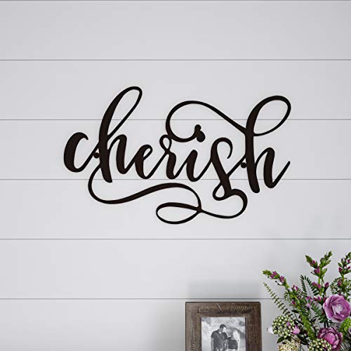 壁飾り インテリア タペストリー 壁掛けオブジェ 海外デザイン Lavish Home Metal Cutout-Cherish Wall Sign-3D Word Art Home Accent Decor-Perfect for Modern Rustic or Vintage Farm壁飾り インテリア タペストリー 壁掛けオブジェ 海外デザイン