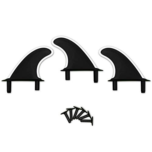 サーフィン フィン マリンスポーツ Rokia R Soft Top Surfboard Fins Foam Surfboard Accessories |3 Fins Accessories | Bolts Black White White Fin for Foam Surfboardサーフィン フィン マリンスポーツ