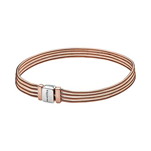 パンドラ ブレスレット チャーム アクセサリー ブランド PANDORA Reflective multi-strand snake link bracelet. 20cm ros?パンドラ ブレスレット チャーム アクセサリー ブランド｜angelica 49,080円