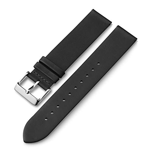 腕時計 タイメックス メンズ Timex 20mm Genuine Leather Quick-Release Strap ? Black with Silver-Tone Buckle腕時計 タイメックス メンズ