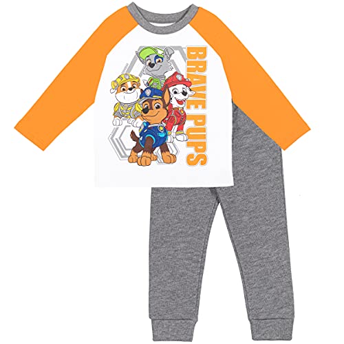 パウパトロール アメリカ直輸入 子供服 キッズ ファッション 送料無料 Paw Patrol Chase Marshall Rocky Rubble Little Boys Long Sleeve T Shirt Fleece Pants Set 6 Orange Grayパウパトロール アメリカ直輸入 子供服 キッズ ファッション Argylefallsresort Com