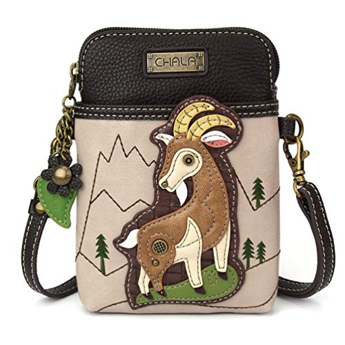 chala 御徒面子 継ぎ切れ 鞄 愛くるしい CHALA Farm Animal Collection Cell Phone Crossbody Purse-Women PU Leather/Canvas Multicolor Handbag with Adjustable Strap - Goat - ivorychala 御徒面子 継ぎ切れ 鞄 愛くるしい